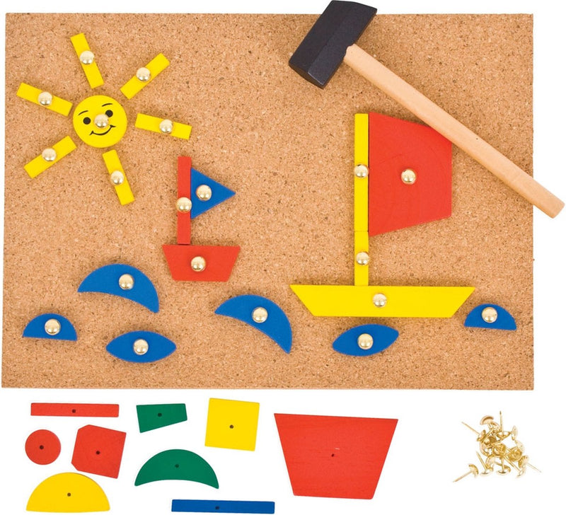 Load image into Gallery viewer, Bigjigs hamertje tik - pin-a-shape