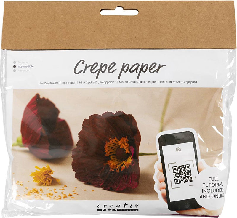 Load image into Gallery viewer, Creativ company mini hobbyset crepepapier klaprozen