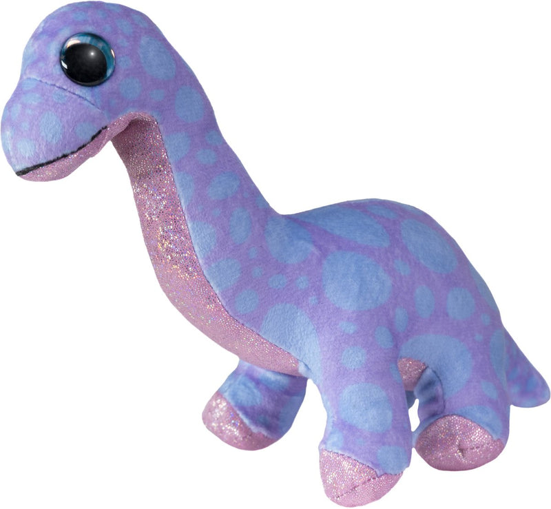Load image into Gallery viewer, Lumo stars knuffel dino brontosaur paars 15cm pluche speelgoed.