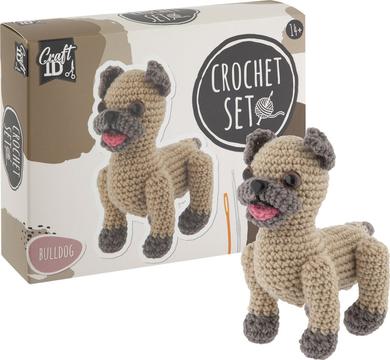 Load image into Gallery viewer, Craft id haakpakket bulldog - incl. naald en draad