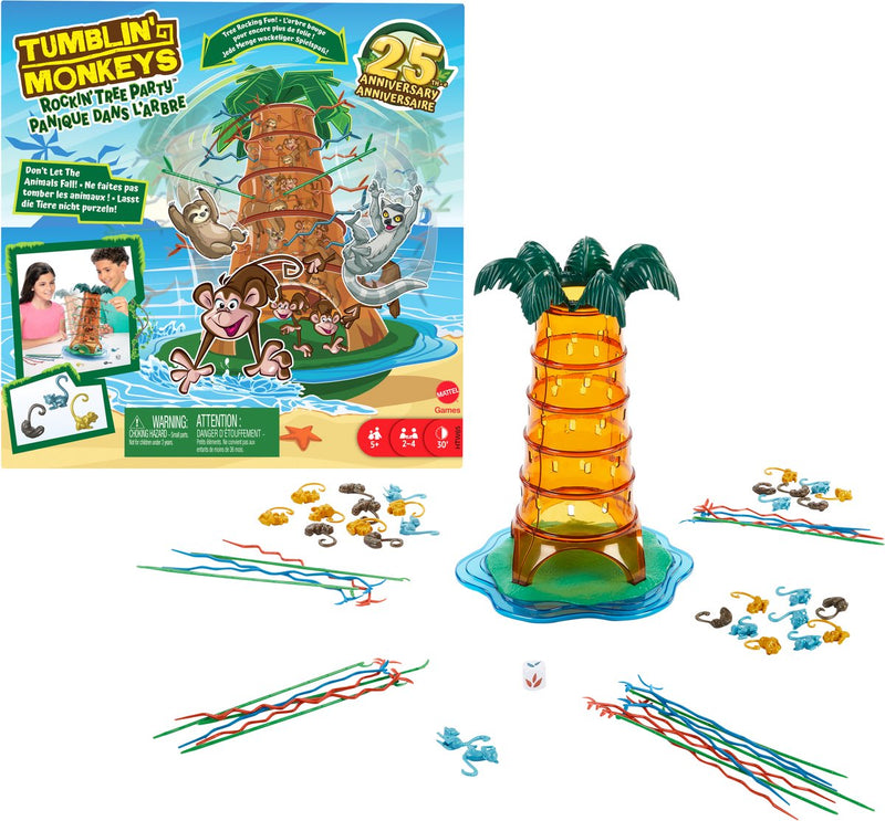 Load image into Gallery viewer, Mattel games vallende aapjes schommelend boomfeest kinderspel