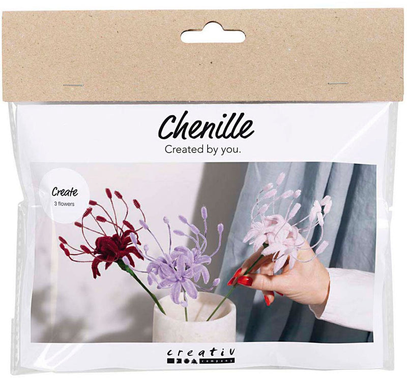 Afbeelding laden in galerijviewer, Creativ company mini hobbyset lelie bloemen van chenilledraad lichtroze