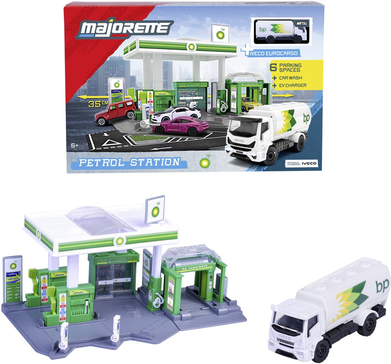Load image into Gallery viewer, Majorette bp tankstation met voertuig