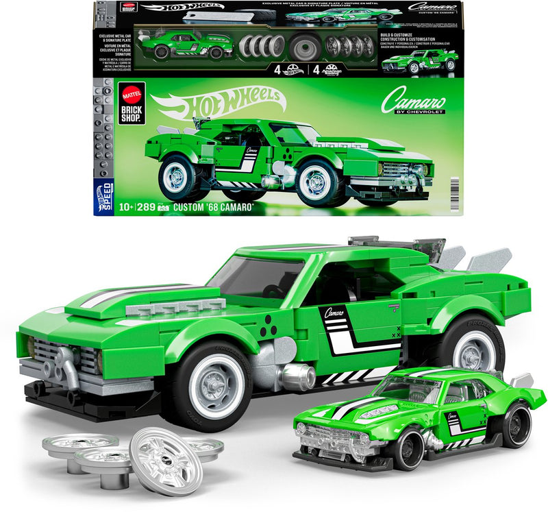 Load image into Gallery viewer, Mattel brick shop hot wheels speed serie - custom '68 camaro - bouwspeelgoed - 289 onderdelen