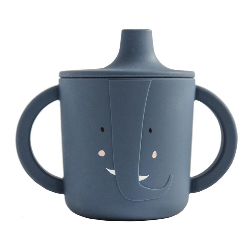 Afbeelding laden in galerijviewer, Trixie tuitbeker - mrs. elephant- drinkbeker voor baby - antilek beker - voor baby's vanaf 4 maanden - van siliconen - geschikt voor de vaatwasser