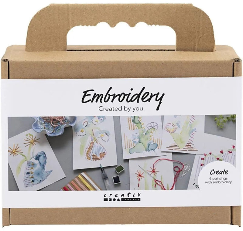 Afbeelding laden in galerijviewer, Creativ company mini hobbyset borduurwerk schilderijen met borduurwerk