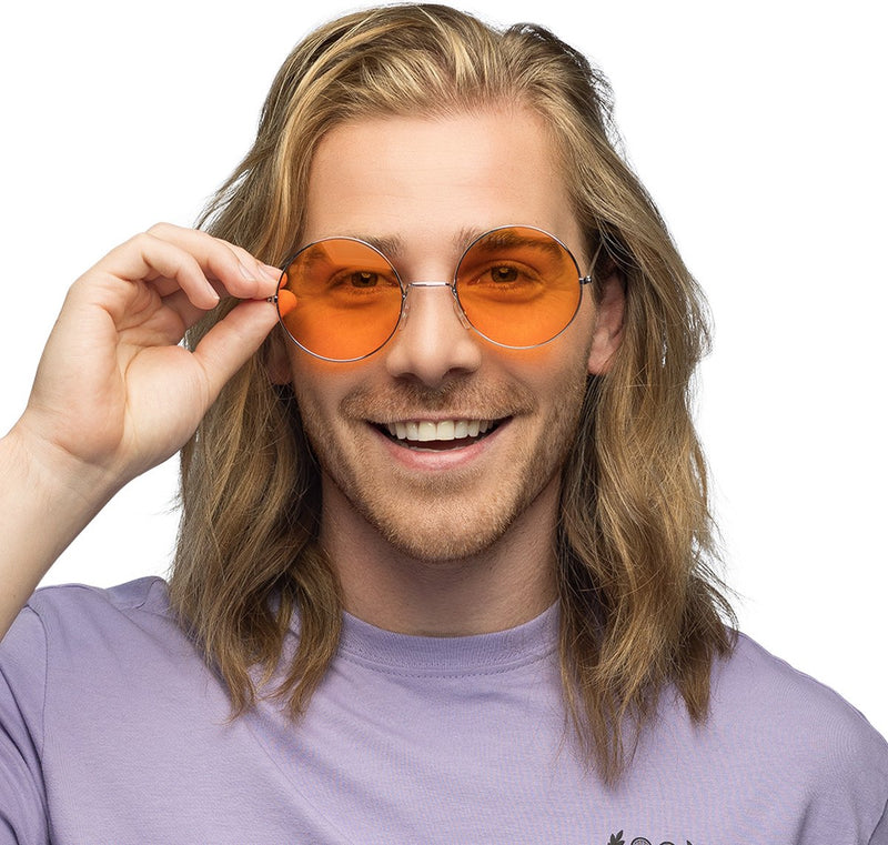 Load image into Gallery viewer, Boland partybril hippie xl oranje