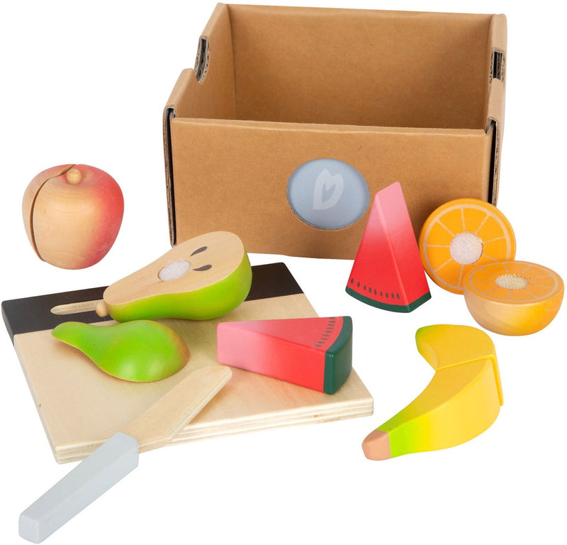 Afbeelding laden in galerijviewer, Small foot - houten snij- en speeleten fruit set, 13dlg.