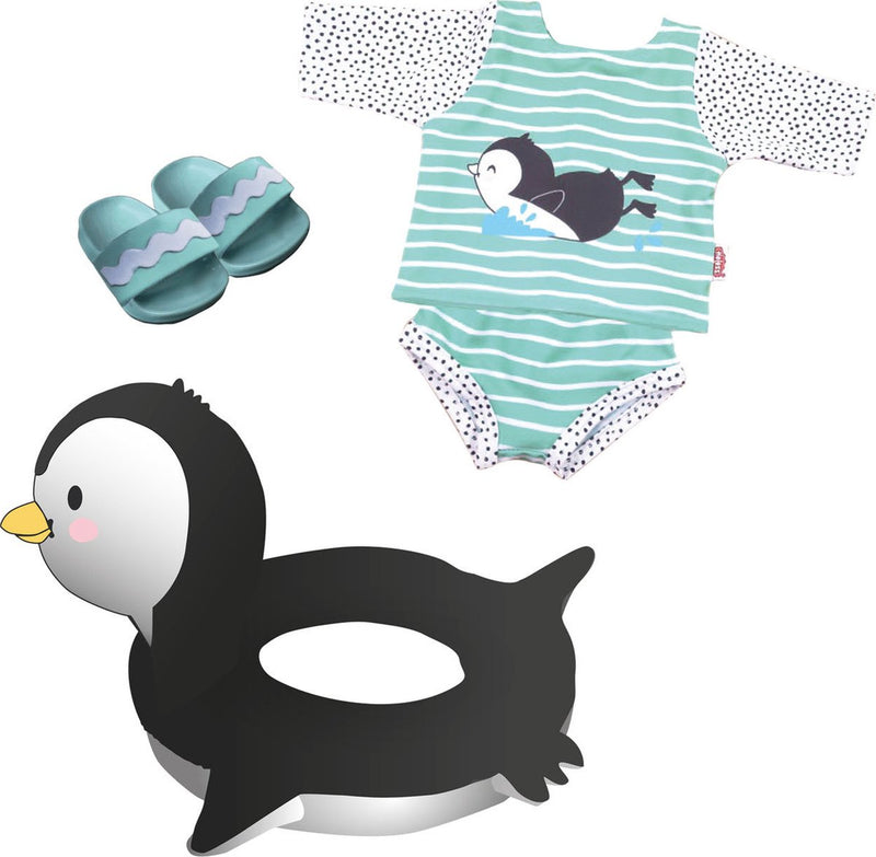 Load image into Gallery viewer, Heless poppen zwemset pinguin, 35-45 cm