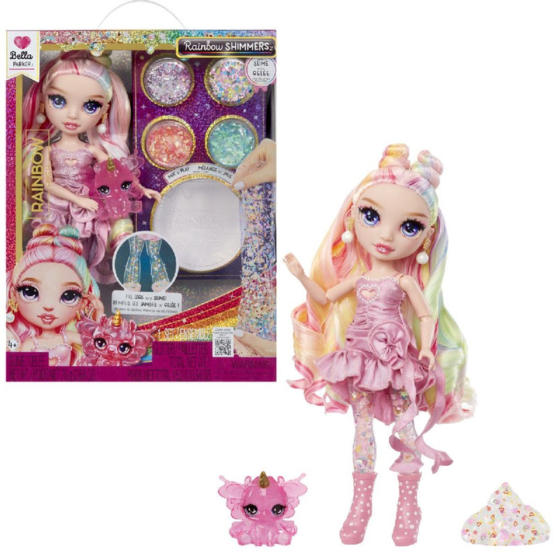 Afbeelding laden in galerijviewer, Rainbow high shimmers met slijm-modepop - bella (roze)
