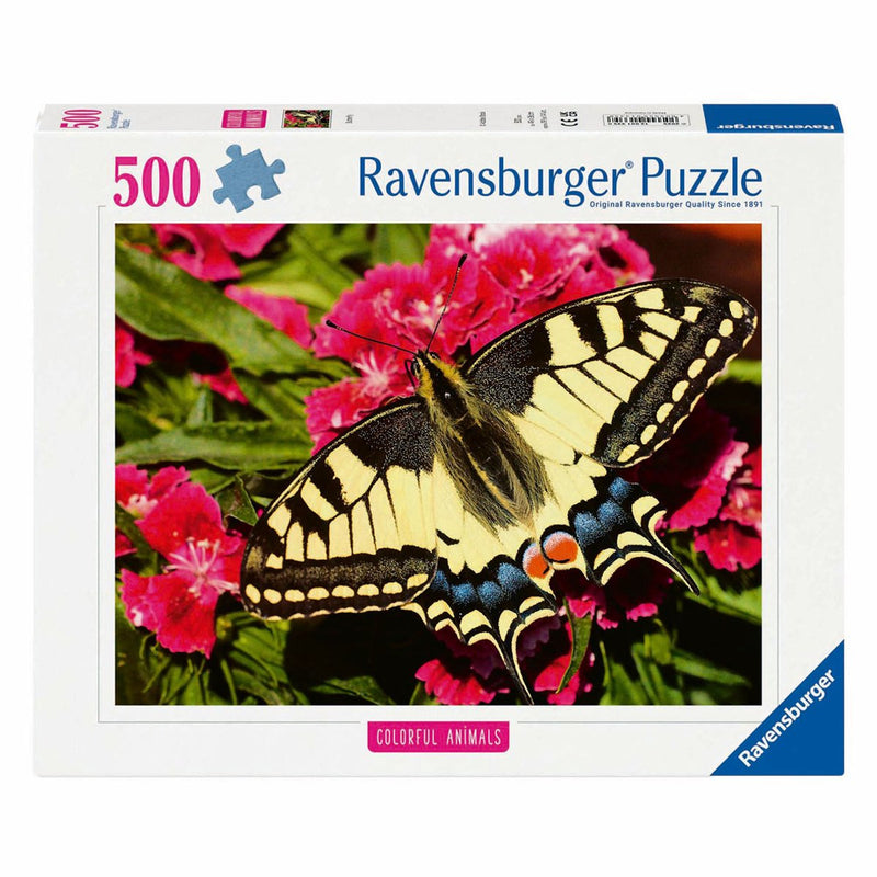Load image into Gallery viewer, Ravensburger legpuzzel colorful animals vlinder, 500st.