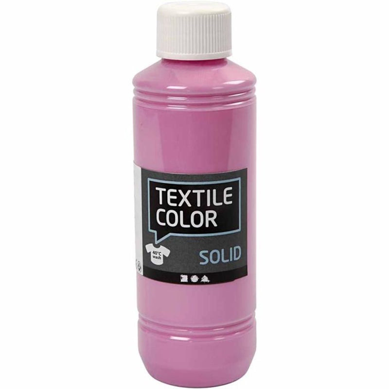 Afbeelding laden in galerijviewer, Creotime textile color dekkende textielverf - roze, 250ml