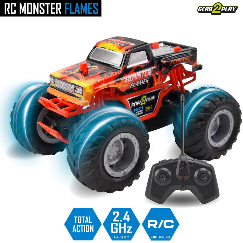 Load image into Gallery viewer, Gear2play rc monster flames monstertruck 1:24 - big wheels