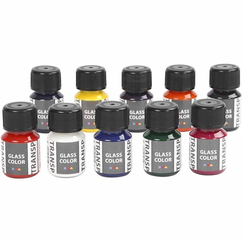 Load image into Gallery viewer, Creativ company http: www.cchobby.nl glass-color-transparent-diverse-kleuren-300-ml-10x30-ml-1-doos