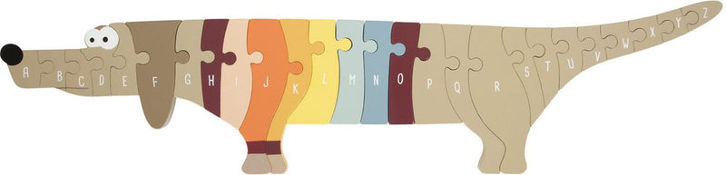 Load image into Gallery viewer, Small foot - houten letter- en vormenpuzzel hond, 26st.
