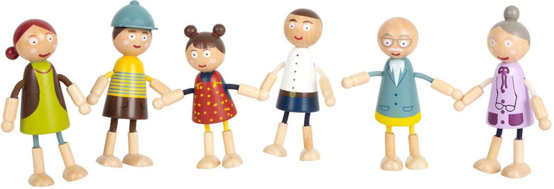 Load image into Gallery viewer, Small foot - houten poppenhuis familie buigbaar, 6st.
