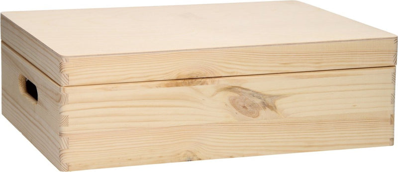 Load image into Gallery viewer, Playwood opbergkist grenen speelgoedkist met klepdeksel naturel.