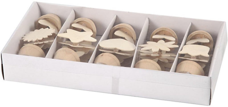 Load image into Gallery viewer, Creativ company versier je houten memoclip bloem, 10st.