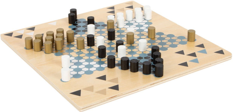 Load image into Gallery viewer, Small foot - barricade en halma houten bordspel 2in1