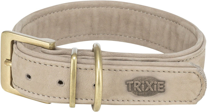 Load image into Gallery viewer, Trixie halsband hond pure leer lichtgrijs