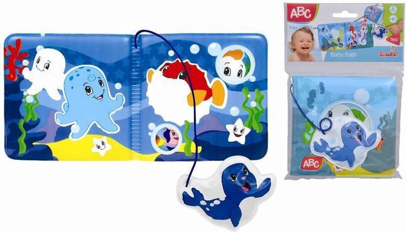 Afbeelding laden in galerijviewer, Abc magisch badboekje baby speelgoed waterpret kleurrijk zeedieren.