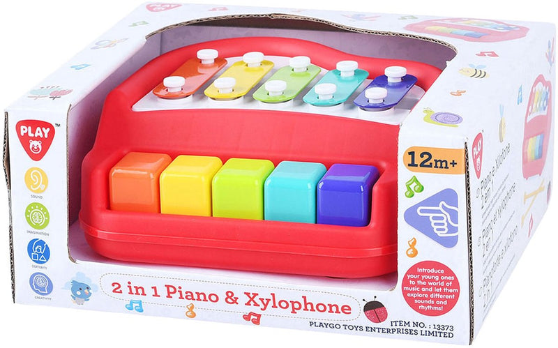 Load image into Gallery viewer, Playgo 2in1 piano en xylofoon