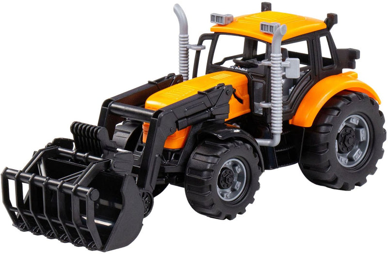 Load image into Gallery viewer, Cavallino tractor met lader geel, schaal 1:32