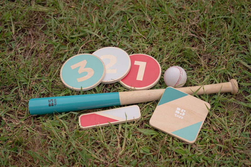 Load image into Gallery viewer, Bs toys – honkbal startset – buitenspel – honkbalset van fsc hout – vanaf 8 jaar
