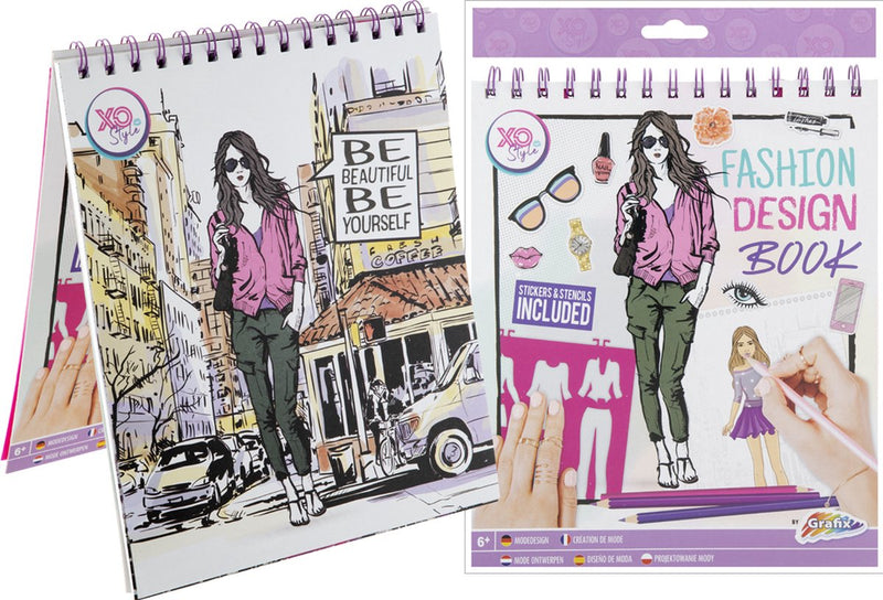 Load image into Gallery viewer, Grafix fashion design stickerboek + stencils