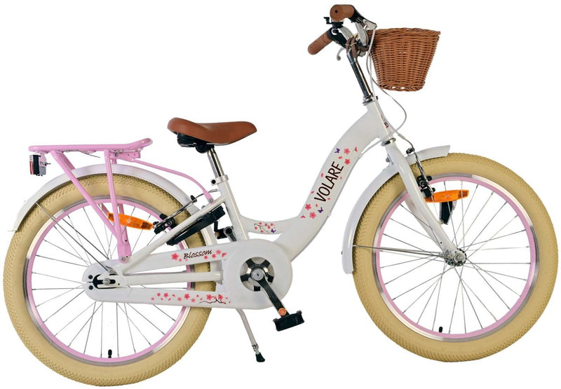 Afbeelding laden in galerijviewer, Volare blossom kinderfiets - meisjes - 20 inch - wit - twee handremmen