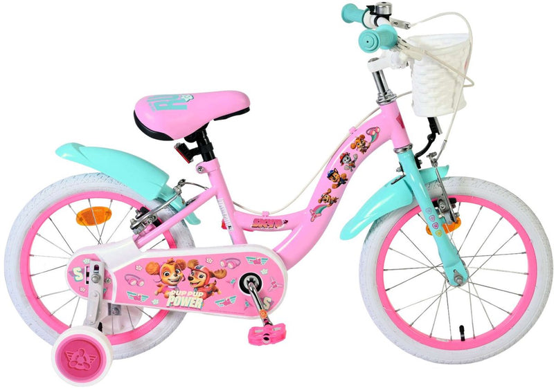 Afbeelding laden in galerijviewer, Volare paw patrol kinderfiets - meisjes - 16 inch - roze - twee handremmen