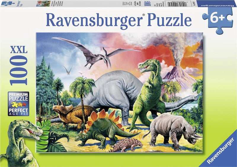 Load image into Gallery viewer, Ravensburger tussen de dinosauriërs – xxl puzzel 100 stukjes