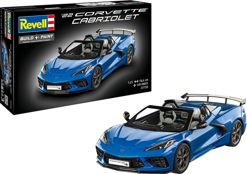 Afbeelding laden in galerijviewer, Revell modelbouwpakket corvette c8 cabriolet 1:25 - 149dlg.