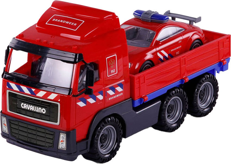 Load image into Gallery viewer, Cavallino brandweervrachtwagen en brandweerauto, schaal 1:16