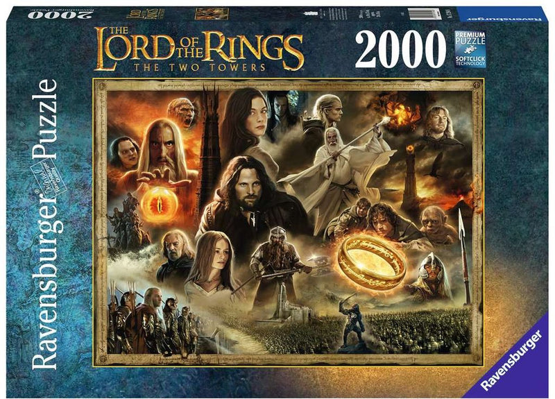 Load image into Gallery viewer, Ravensburger puzzel the lord of the rings: the two towers - legpuzzel - 2000 stukjes