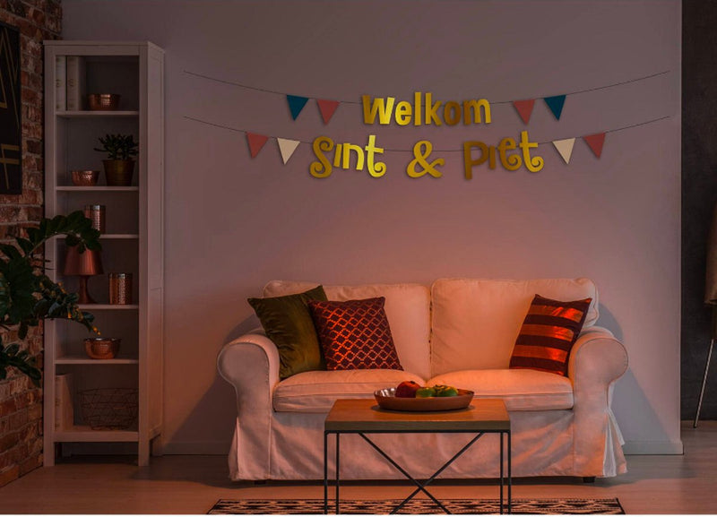 Load image into Gallery viewer, Folat letterslinger welkom sint piet