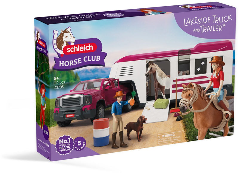 Afbeelding laden in galerijviewer, Schleich horse club lakeside-truck met aanhangwagen 42705