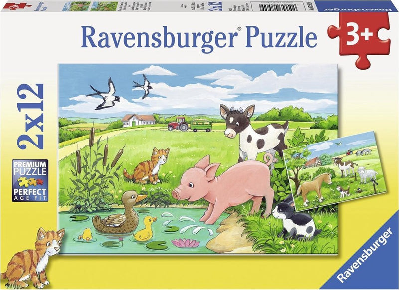 Afbeelding laden in galerijviewer, Ravensburger jonge dieren op het platteland, 2x12st.