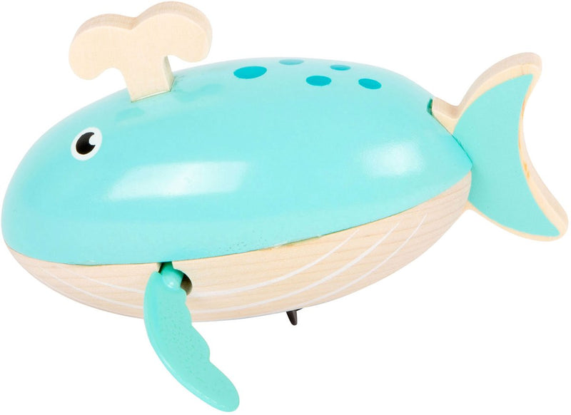Load image into Gallery viewer, Small foot - badspeelgoed houten walvis opwindbaar