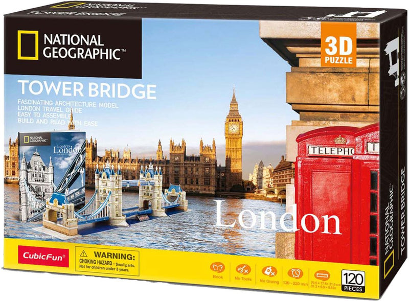 Load image into Gallery viewer, Cubic fun 3d puzzel tower bridge - educatief en leerzaam - 66 stukjes