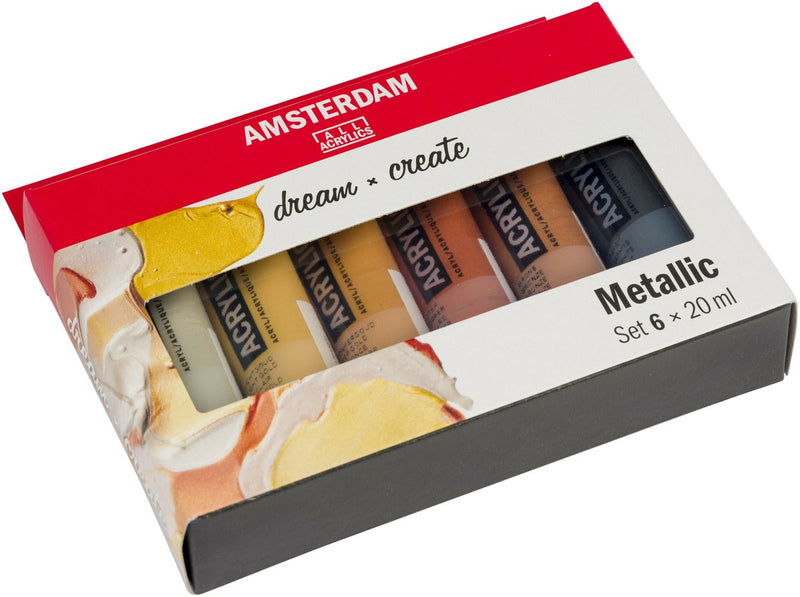 Load image into Gallery viewer, Amsterdam standard series acrylverf metallic set | 6 × 20 ml