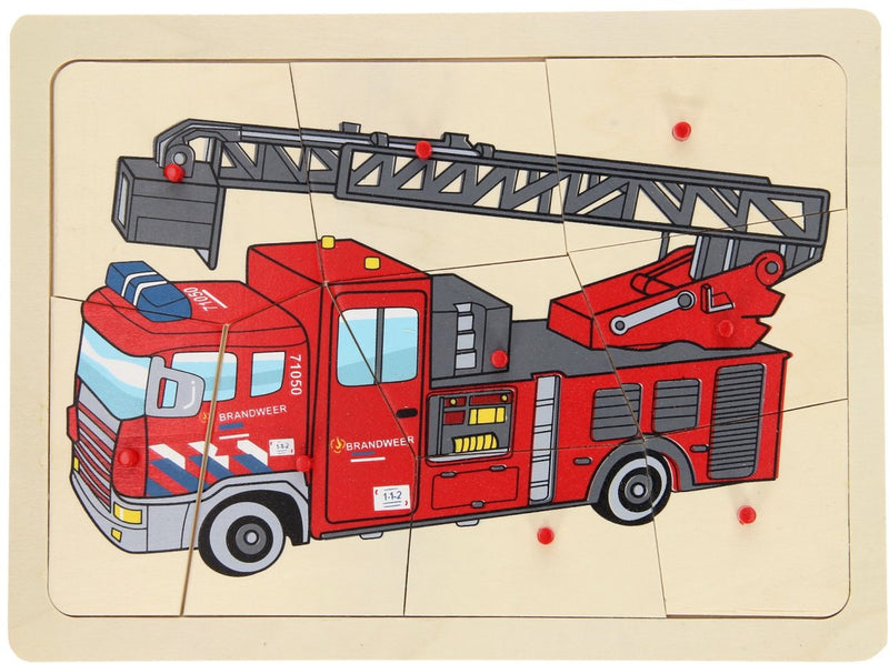 Load image into Gallery viewer, Playwood roel noppen puzzel brandweer