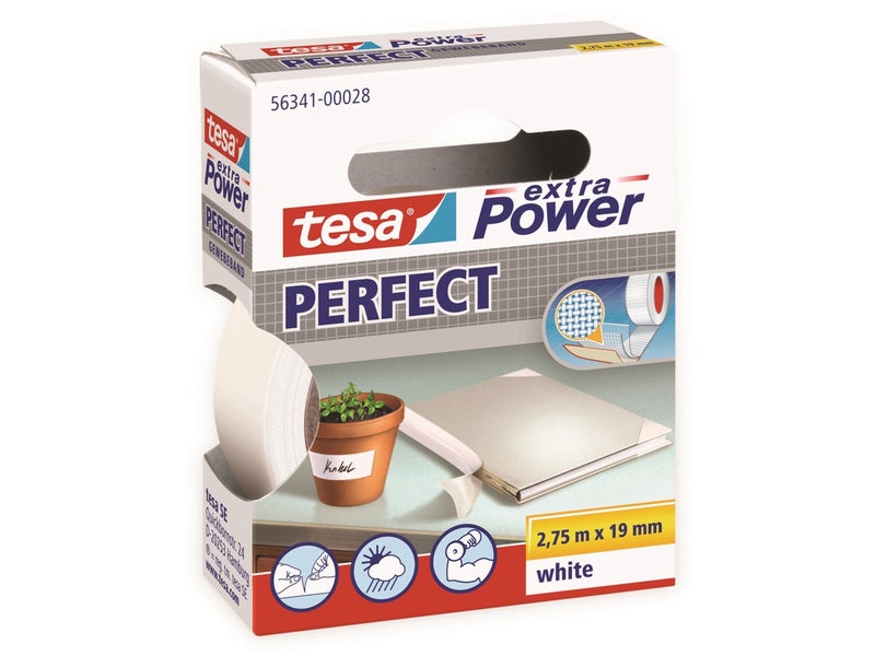 Afbeelding laden in galerijviewer, Tesa extra power perfect plakband - wit - 19 mm x 2,75 m