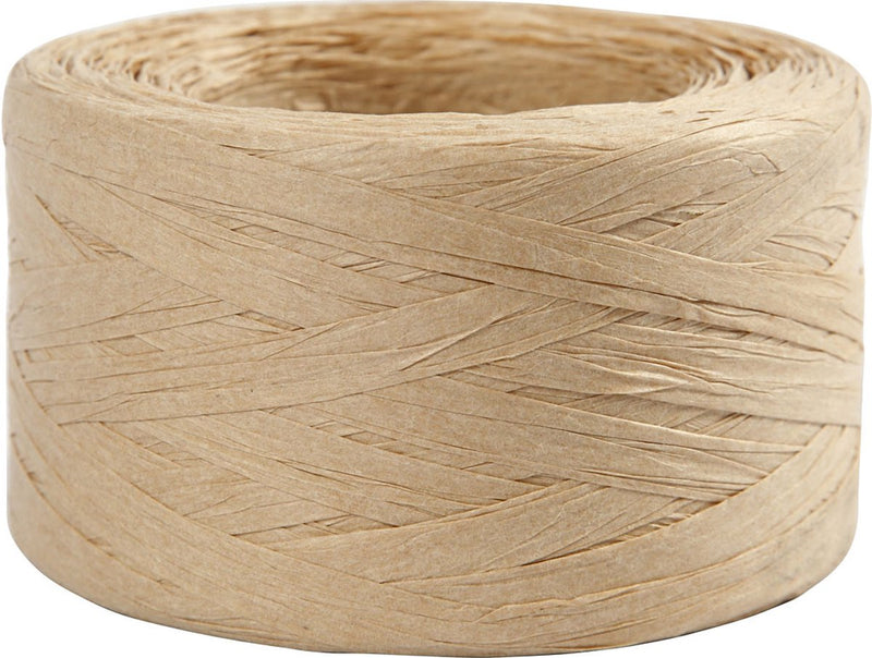 Load image into Gallery viewer, Creativ company papier raffia garen zandkleur, 100m