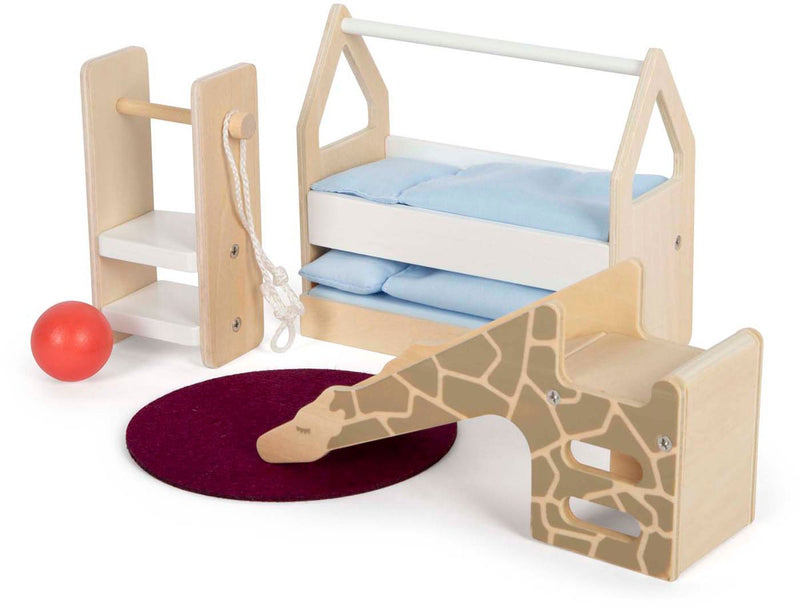 Afbeelding laden in galerijviewer, Small foot - houten poppenhuis meubeltjes kinderkamer