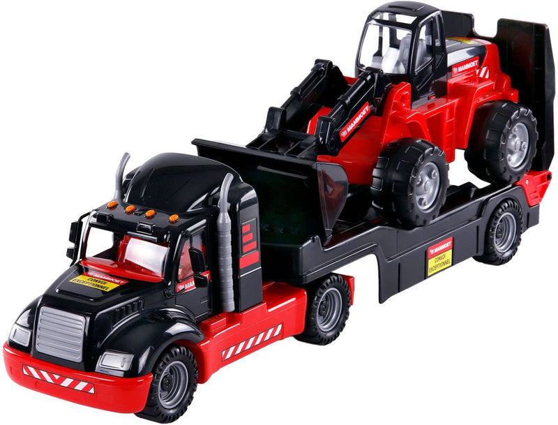 Load image into Gallery viewer, Cavallino mammoet torpedo vrachtwagen met bulldozer, schaal 1:16