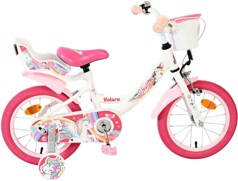 Load image into Gallery viewer, Volare unicorn kinderfiets - meisjes - 14 inch - wit