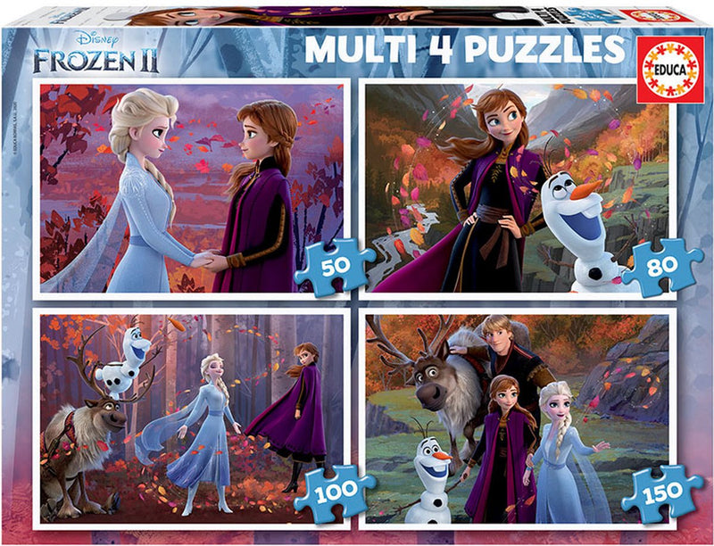 Load image into Gallery viewer, Educa frozen 2 legpuzzel 4-in-1 - 50-80-100-150st.