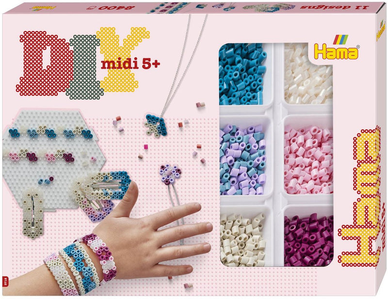 Afbeelding laden in galerijviewer, Merkloos sans marque hama midi strijkkralenset activity box 11 designs (2400st.)