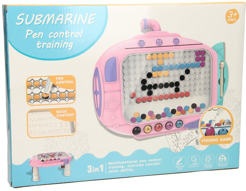 Load image into Gallery viewer, Lobbes speelgoed bv kleuren buttons spel met magnetische pen roze